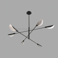 Mid Century Modern Black Linear Pendant Light | Handmade Ceiling Lamp for Dining Room, Kitchen Island Lighting, Minimalist Chandelier