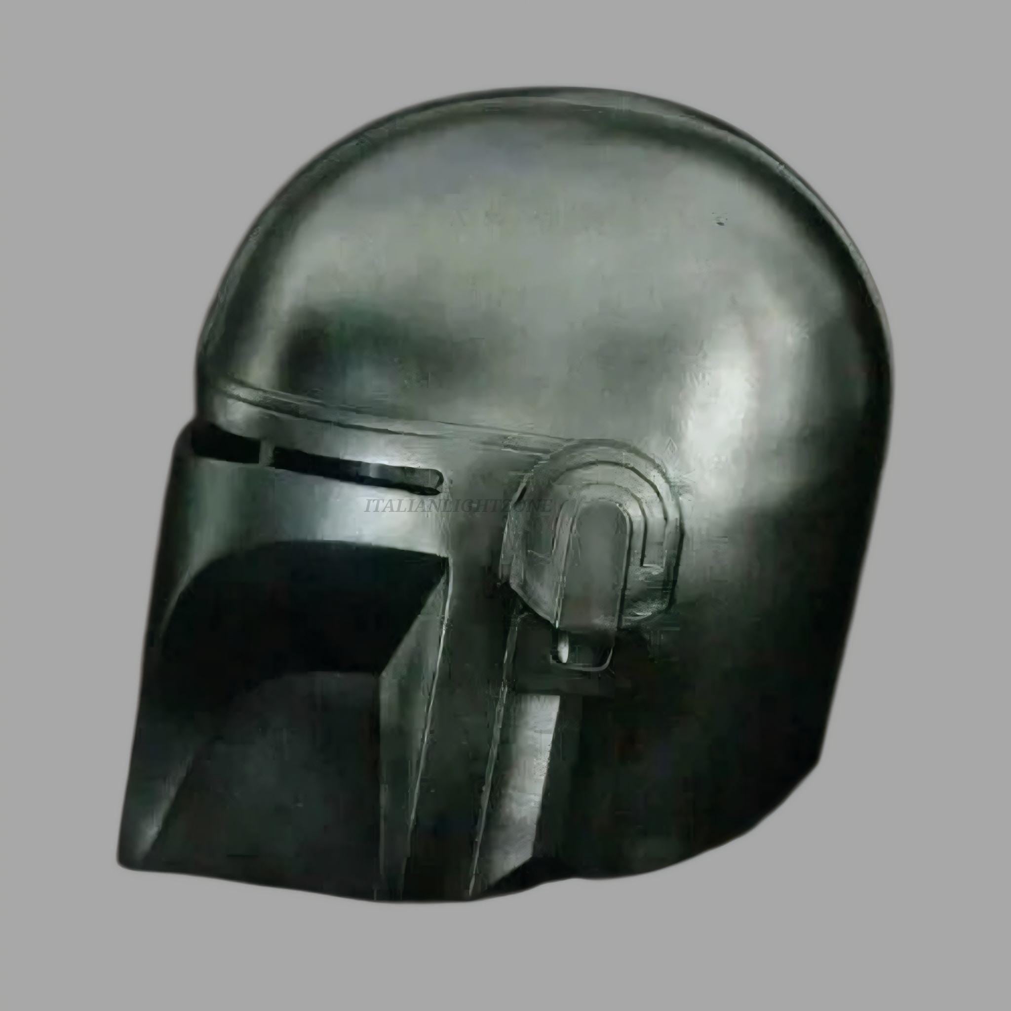 Mandalorian Helmet – Star Wars Cosplay Helmet Replica | 18 Gauge Steel Beskar Armor | Full-Size Collectible with Liner & Chin Strap
