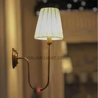 1920s Mid Century Brass Wall Sconce Light with Linen Shade – Classic Vintage Wall Lamp,  Wall Lighting for Living Room & Bedroom Décor