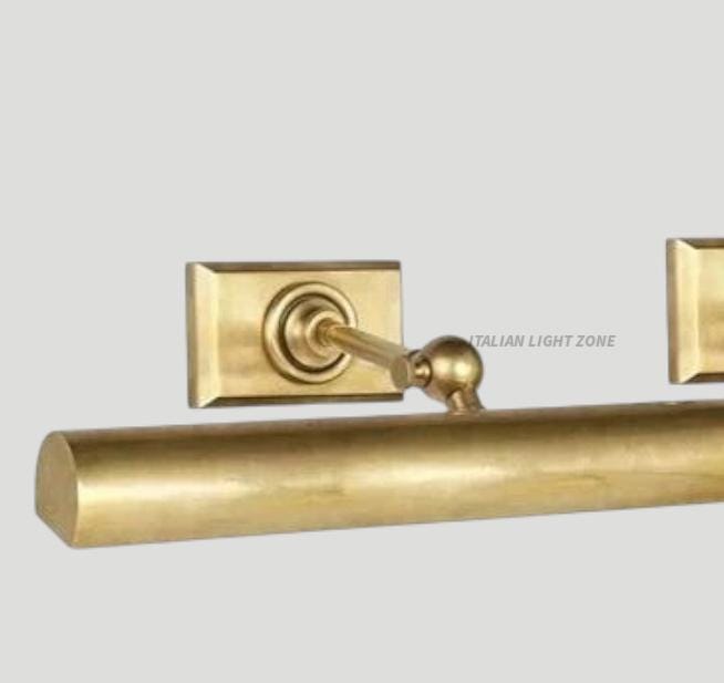 Vintage Brass Picture Light | Adjustable Wall Art Lamp for Paintings | Antique Gallery Lighting | Mid Century Modern Wall Light