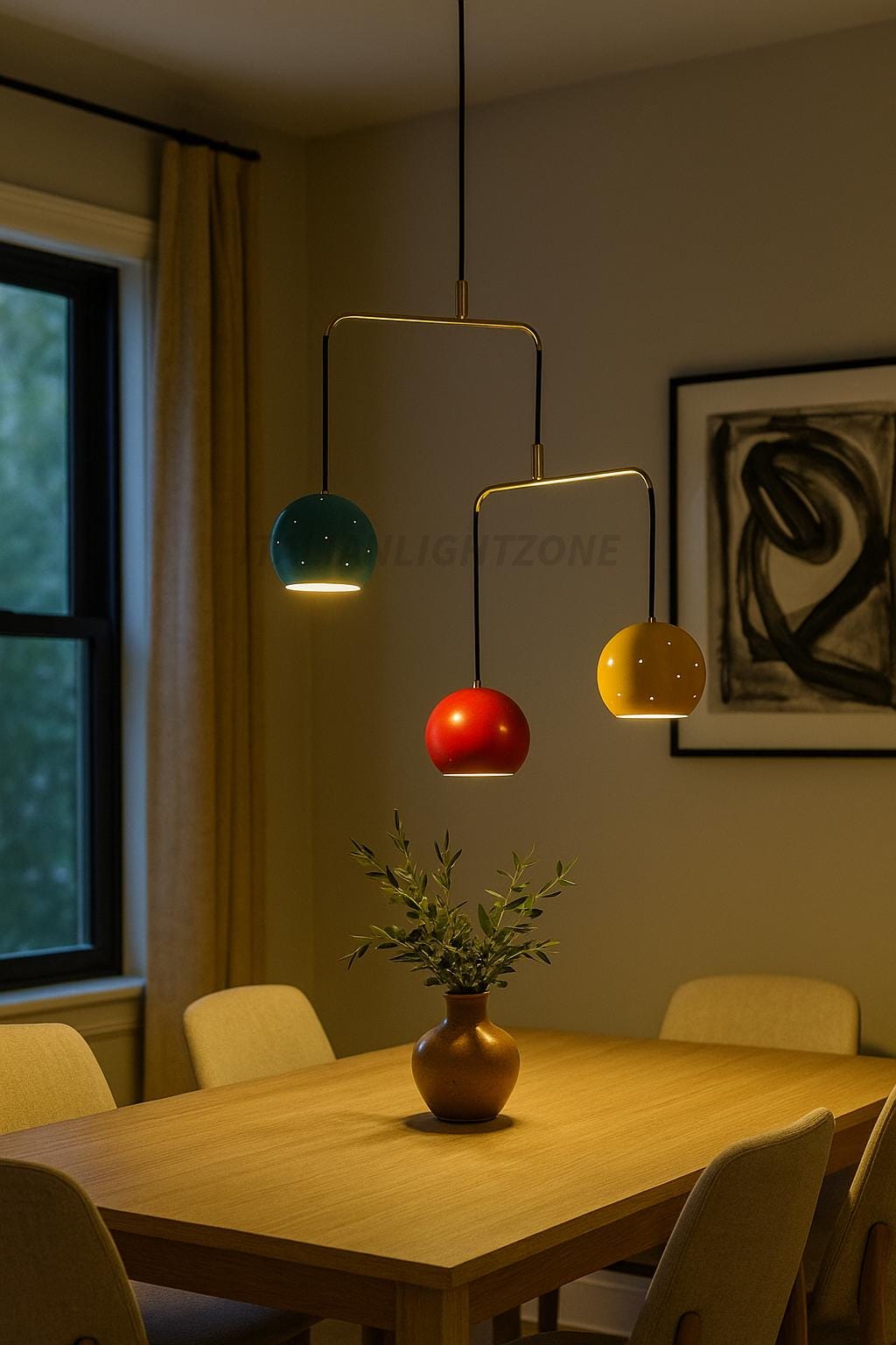 Handmade Brass Sputnik Chandelier: Mid Century Modern Italian Pendant Light