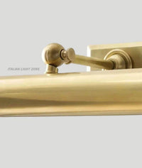 Vintage Brass Picture Light | Adjustable Wall Art Lamp for Paintings | Antique Gallery Lighting | Mid Century Modern Wall Light