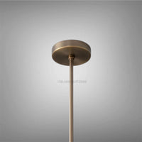 Vintage Brass Chandelier with Ribbed Glass Globes | 2-Light Linear Pendant | Italian Mid-Century Ceiling Light for Kitchen or Dining