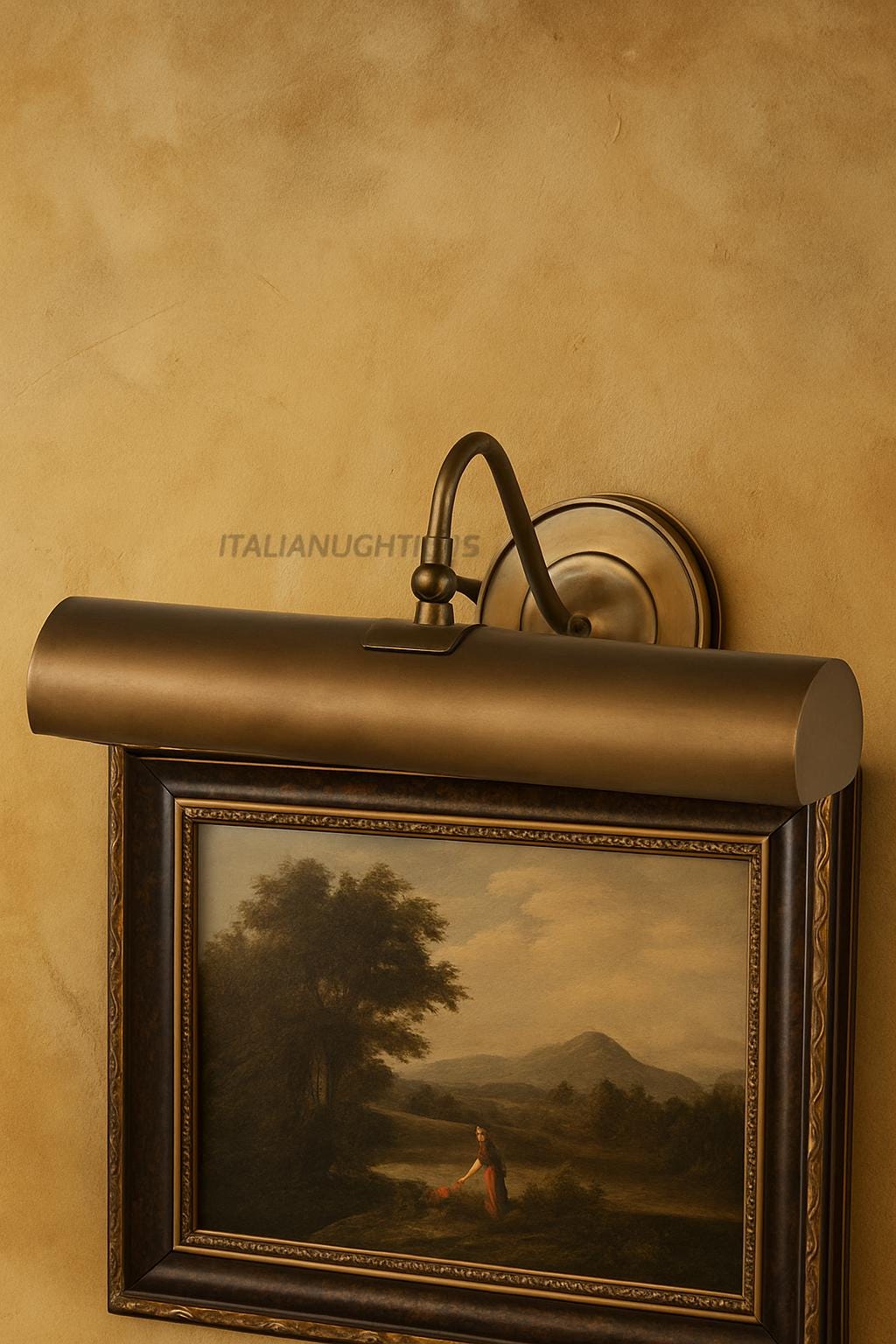 Mid Century Modern Brass Picture Light | Vintage Art Light | Adjustable Wall Mounted Picture Lamp Antique Brass Wall Sconce Gallery Lighting