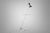 Mid Century Brass Floor Lamp – Handmade Italian Retro Standing Lamp – Adjustable Vintage Cone Shade Lighting – Modern Minimalist Home