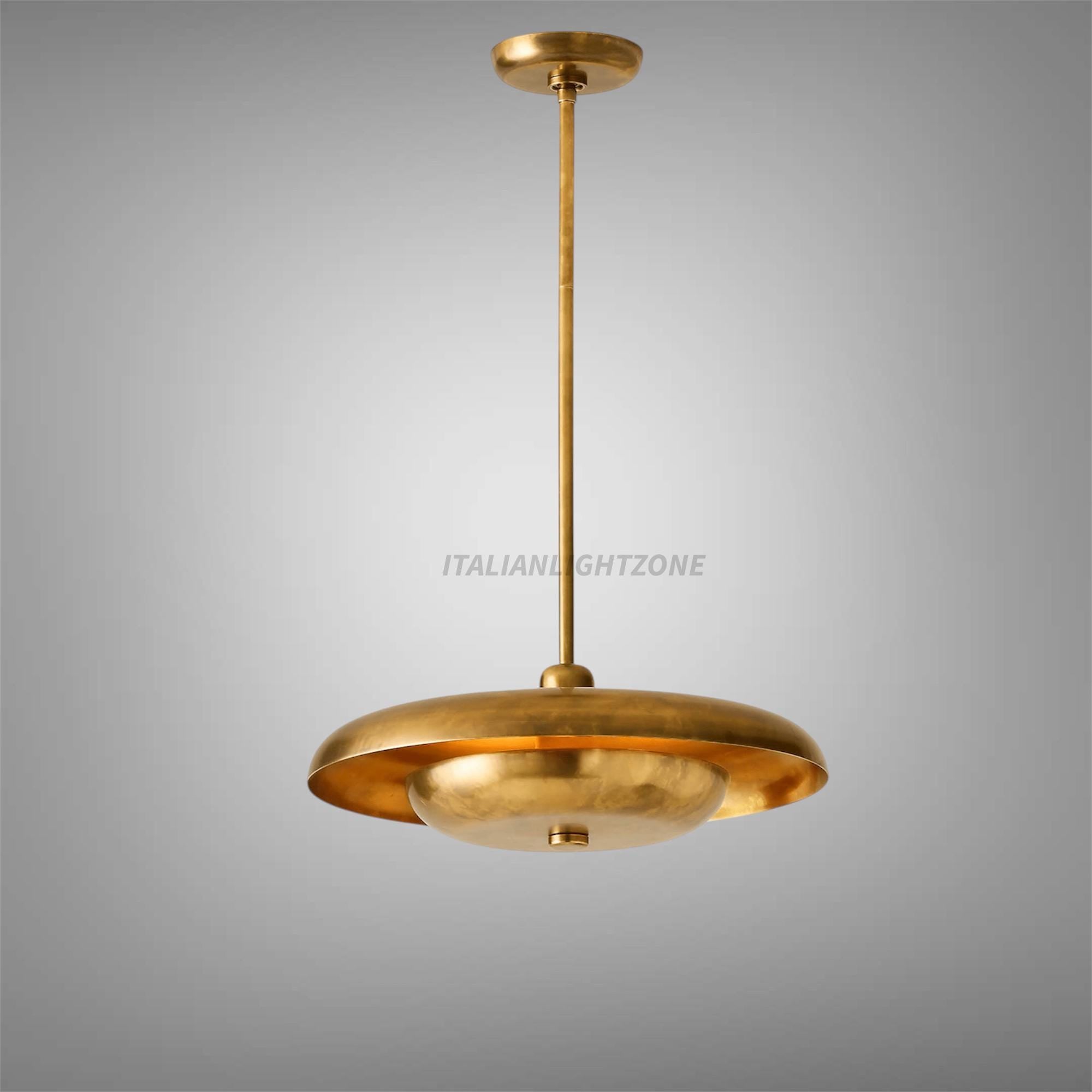 1950s Italian Mid Century Modern Pendant Light Brass & Wood Linear Ceiling Chandelier Minimalist Telfair Pendant Kitchen and Christmas Light