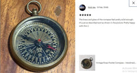 Titanic Pocket Compass | Brass Antique Nautical Compass | Vintage Marine Gift | Reproduction Compass for Travel, Desk