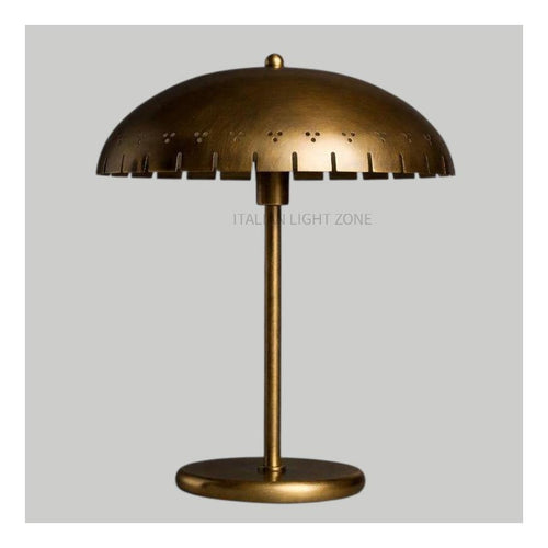 Mid Century Modern Mushroom Brass Lamp | Vintage Italian Stilnovo Style Table Lamp | Handmade Solid Brass Desk & Bedside Light
