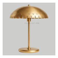 Mid Century Modern Mushroom Brass Lamp | Vintage Italian Stilnovo Style Table Lamp | Handmade Solid Brass Desk & Bedside Light