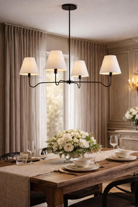 Modern Brass Linear Chandelier, Mid Century Dining Room Light, 6 Light  Chandelier, Kitchen Island Lighting, Minimalist Brass Pendant