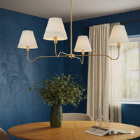 Modern Brass Linear Chandelier, Mid Century Dining Room Light, 6 Light  Chandelier, Kitchen Island Lighting, Minimalist Brass Pendant