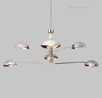 Mid Century Modern Chandelier Multi Arm Dome Pendant Light Fixture, Luxury Space Age Ceiling Lighting for Living Room Dining Area Home Décor