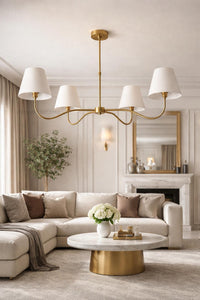 Modern Brass Linear Chandelier, Mid Century Dining Room Light, 6 Light  Chandelier, Kitchen Island Lighting, Minimalist Brass Pendant