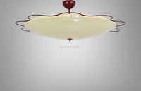 Mid Century Modern Saucer Ceiling Light, Vintage Italian Flush Mount Lamp, Retro Cream Ceiling Fixture, MCM Lighting