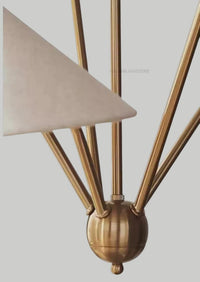 1950s Modern Mobile Chandelier Mid Century Sculptural Ceiling Light, Contemporary Calder Style Pendant Lighting Fixture 8 arms branch light.