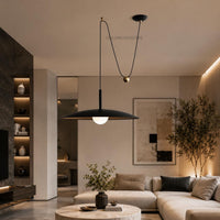 Modern Black Pendant Light Fixture for Kitchen Island, Nordic Dome Hanging Lamp, Luxury Dining Room Ceiling Chandelier Decor