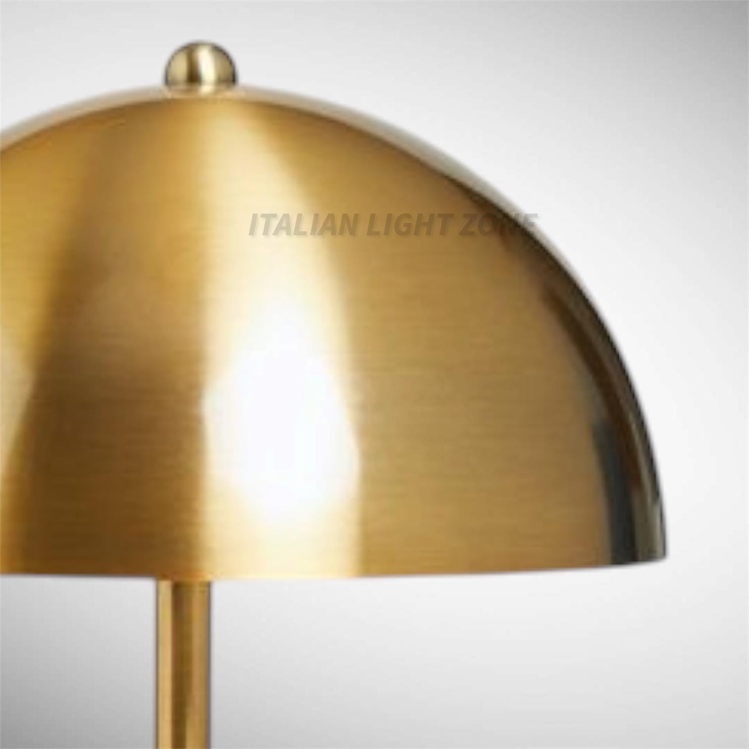 Italian Brass Mushroom Table Lamp, Mid Century Modern Dome Lamp, Vintage Bedside Reading Light, Luxury Desk Lamp, MCM Decor