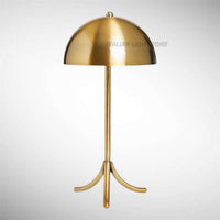Italian Brass Mushroom Table Lamp, Mid Century Modern Dome Lamp, Vintage Bedside Reading Light, Luxury Desk Lamp, MCM Decor