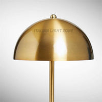 Italian Brass Mushroom Table Lamp, Mid Century Modern Dome Lamp, Vintage Bedside Reading Light, Luxury Desk Lamp, MCM Decor