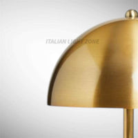 Italian Brass Mushroom Table Lamp, Mid Century Modern Dome Lamp, Vintage Bedside Reading Light, Luxury Desk Lamp, MCM Decor