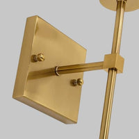 Modern Brass Wall Sconce with Fabric Shade, Mid Century Wall Lamp, Bedroom Bedside Light, Luxury Hotel Wall Lighting Fixture