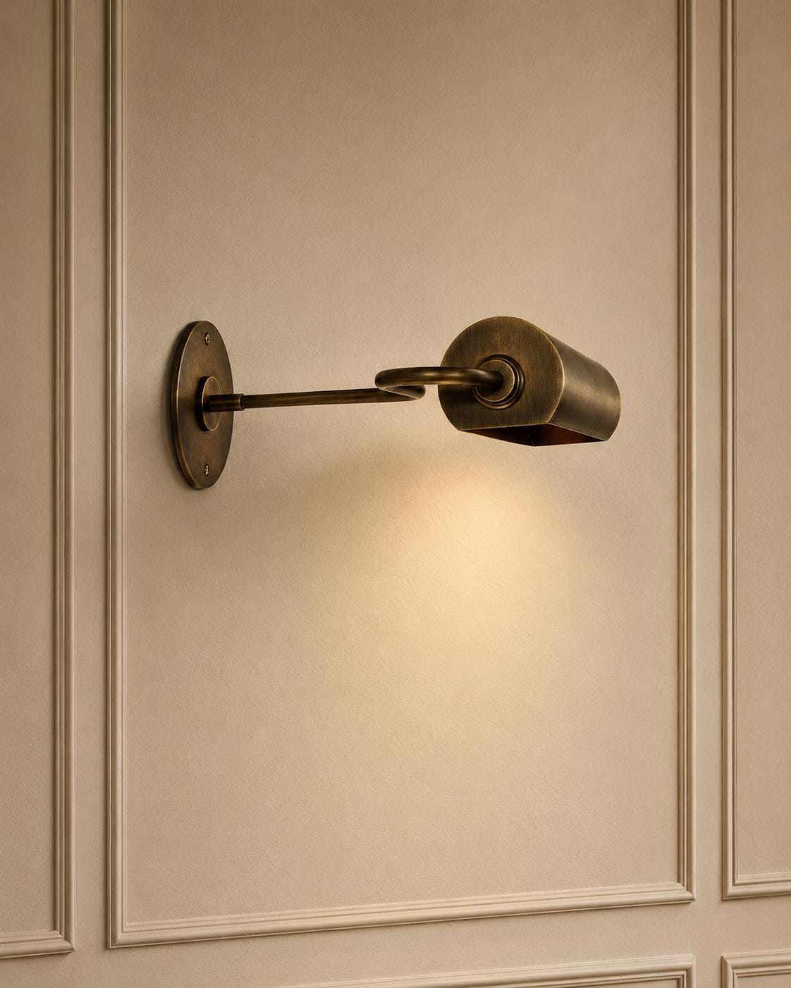 Mid Century Modern Brass Picture Light, Handmade Wall Mounted Art Light, Adjustable Gallery Lamp, Vanity Mirror Light Fixture