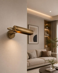 Mid Century Modern Brass Picture Light, Handmade Wall Mounted Art Light, Adjustable Gallery Lamp, Vanity Mirror Light Fixture