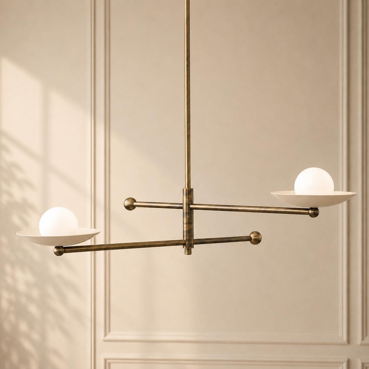 Mid Century Modern Chandelier Stilnovo Inspired Ceiling Light Modern Linear Pendant Fixture Designer Dining Room Lighting Home Decor.