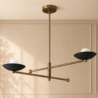 Mid Century Modern Chandelier Stilnovo Inspired Ceiling Light Modern Linear Pendant Fixture Designer Dining Room Lighting Home Decor.