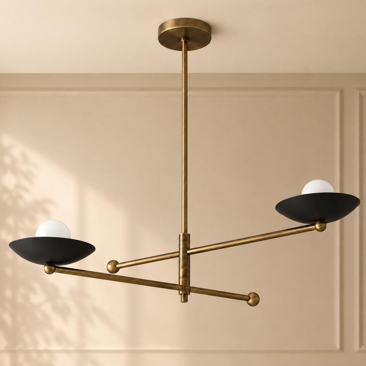 Mid Century Modern Chandelier Stilnovo Inspired Ceiling Light Modern Linear Pendant Fixture Designer Dining Room Lighting Home Decor.