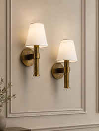 Mid Century Modern Brass Wall Sconce, Antique Brass Wall Light, Luxury Bedside Lamp, Minimalist Hallway Wall Lighting