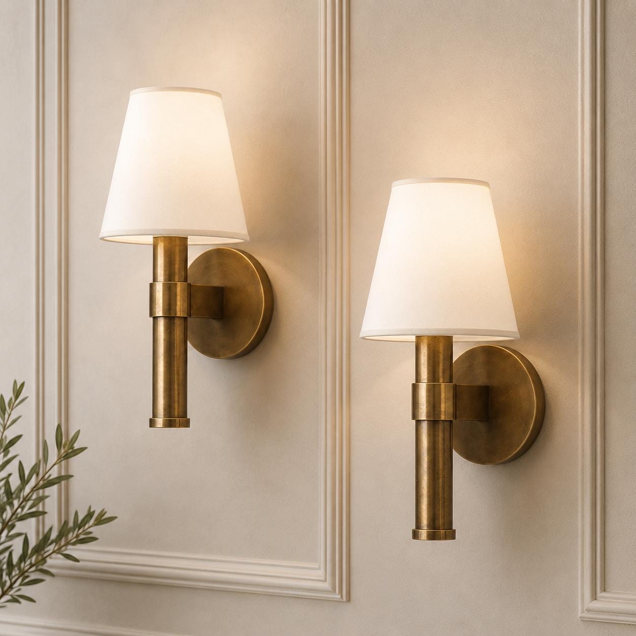 Mid Century Modern Brass Wall Sconce, Antique Brass Wall Light, Luxury Bedside Lamp, Minimalist Hallway Wall Lighting