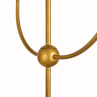 Modern Brass Chandelier, 4 Light Opal Pendant Light, Mid Century Modern Ceiling Light, Luxury Dining Room Fixture