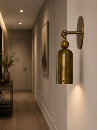 Modern Brass Wall Sconce, Mid Century Wall Light, Antique Brass Hallway Lamp, Entryway Lighting Fixture, Luxury Wall Lamp