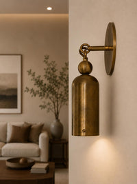 Modern Brass Wall Sconce, Mid Century Wall Light, Antique Brass Hallway Lamp, Entryway Lighting Fixture, Luxury Wall Lamp