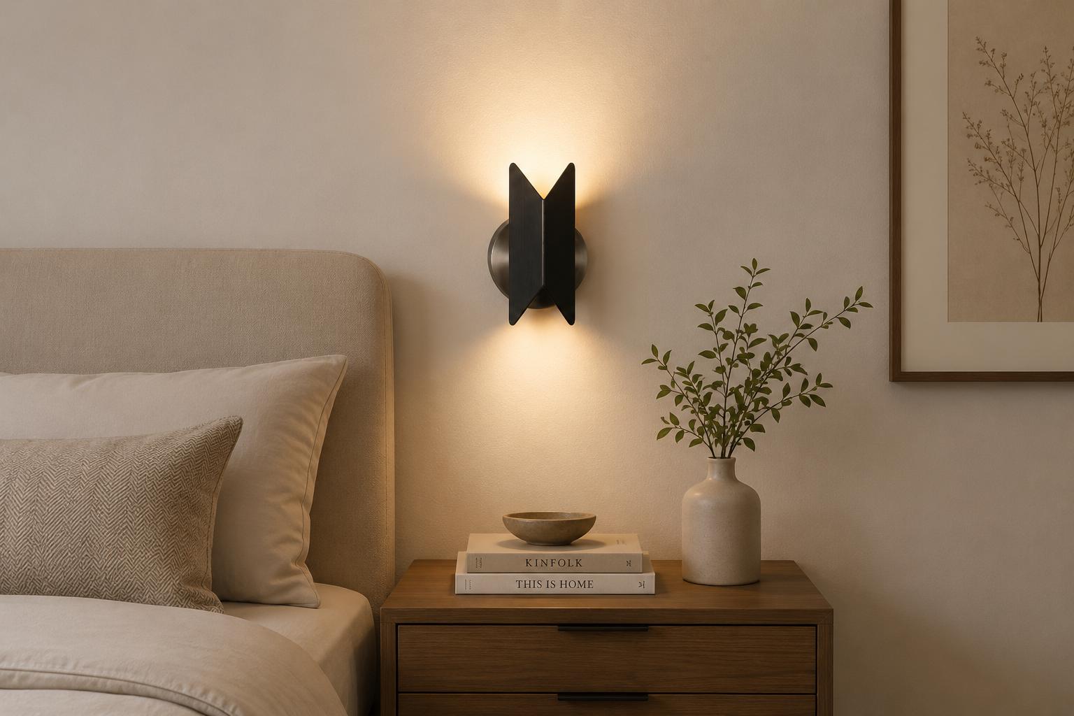 Modern Black Wall Sconce, Minimalist Metal Wall Light, Contemporary Designer Wall Lamp, Bedroom Hallway Living Room Lighting