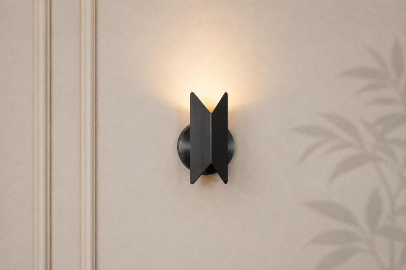 Modern Black Wall Sconce, Minimalist Metal Wall Light, Contemporary Designer Wall Lamp, Bedroom Hallway Living Room Lighting