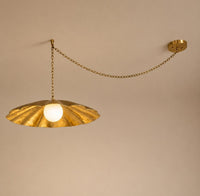 Antique Brass Ceiling Spotlight | Mid Century Modern Cylinder Flush Mount Light | Vintage Italian Style Ceiling Lighting Fixture